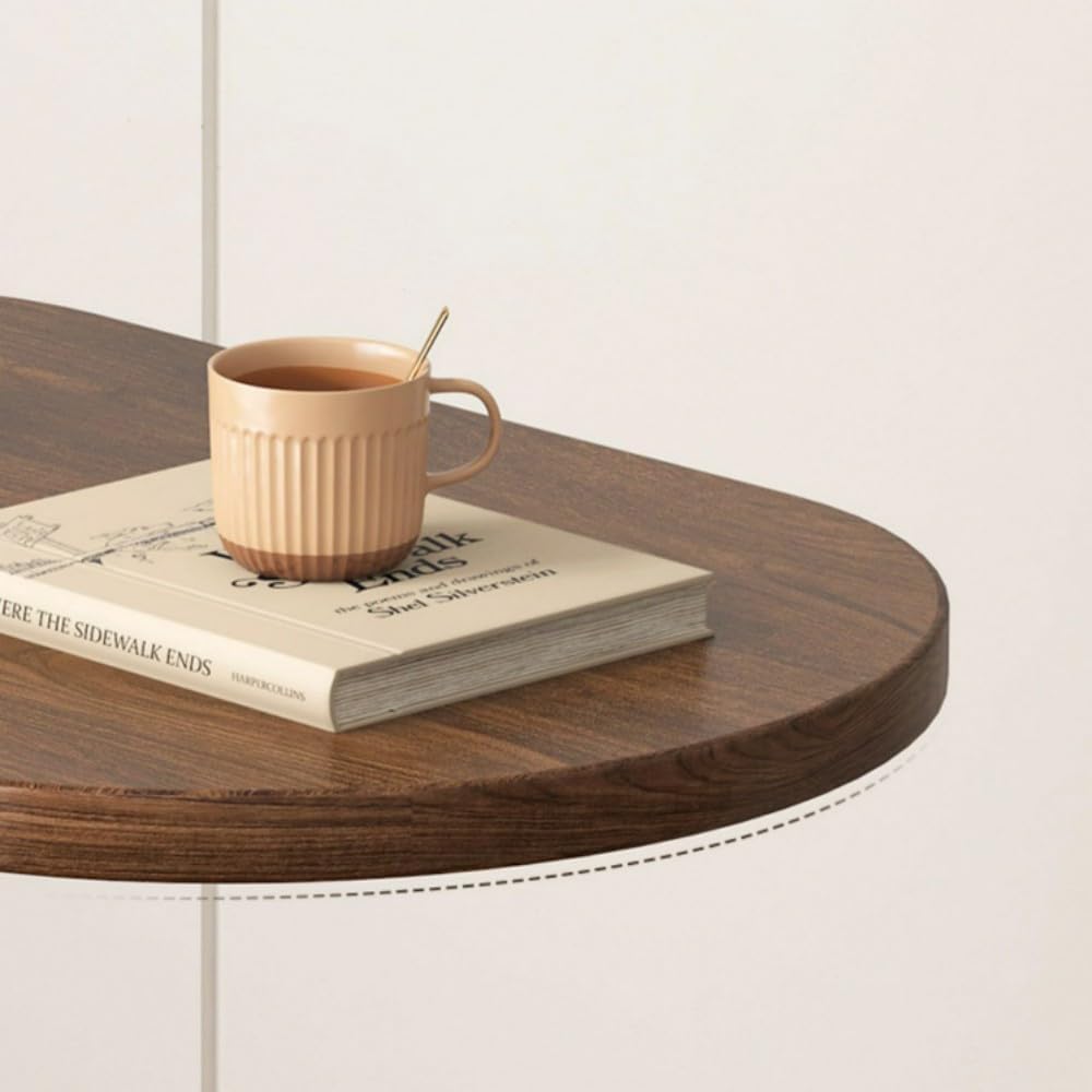 Mesa auxiliar en forma de C y mesa auxiliar para sofá, mesa perfecta para aperitivos con marco de metal para dormitorio, sala de estar y espacios
