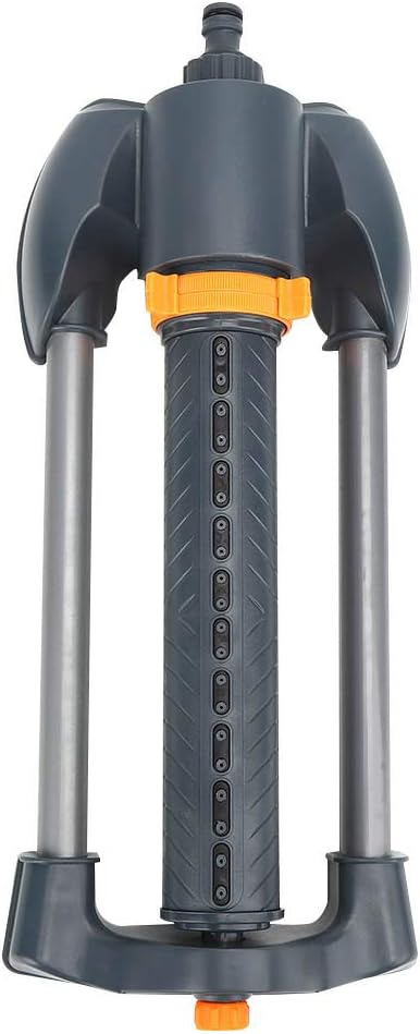 Fydun Aspersor de jardín de 20 agujeros con base de metal, rociador oscilante giratorio para césped, ángulo Sp, 20 agujeros, para jardín, metal para