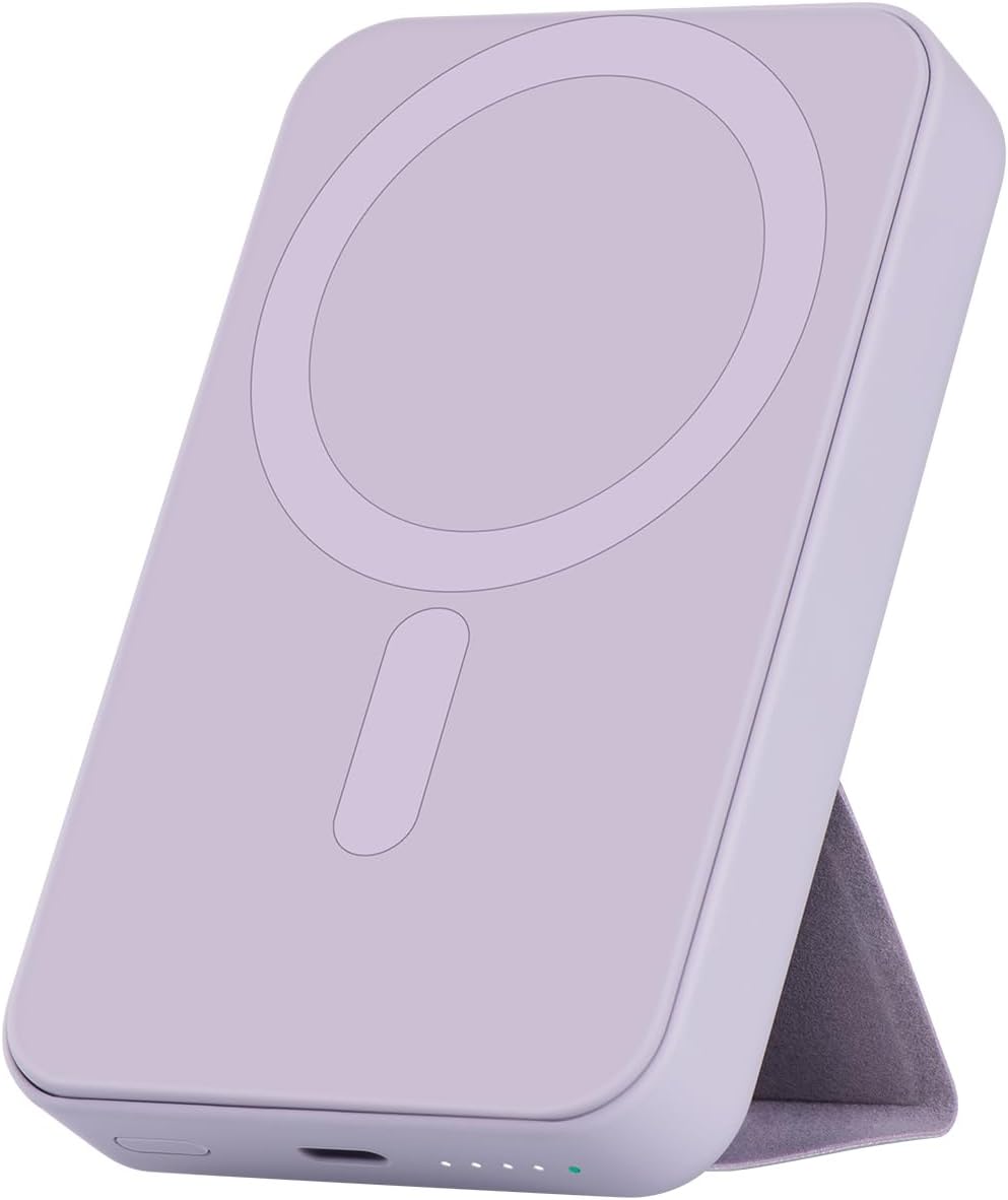 Snap Power Bank, batería MagSafe de 10000 mAh 20 W compatible con un soporte plegable, carga rápida y banco de energía magnético portátil,