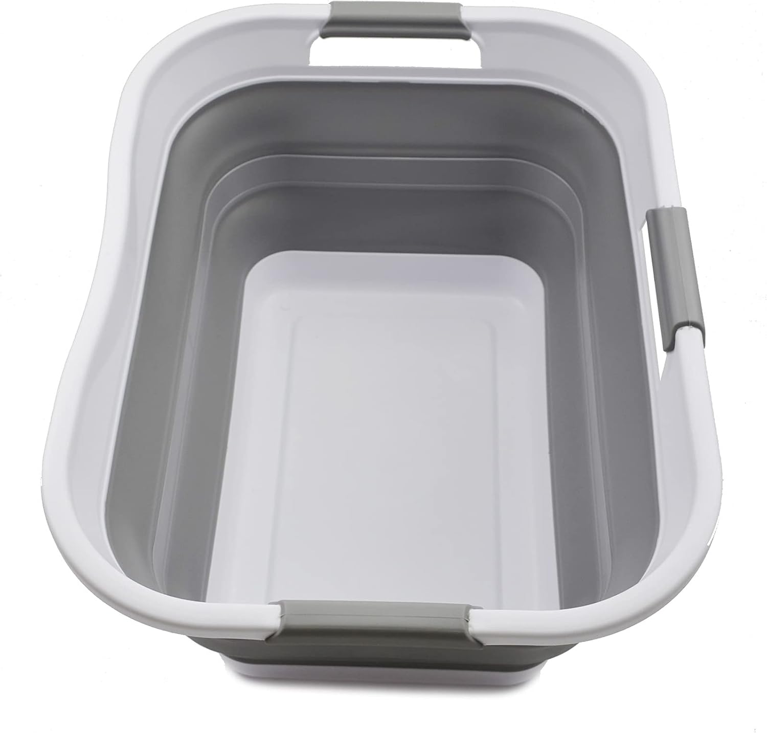 SAMMART Juego de 2-30L (8 galones) Cesta de lavandería de plástico plegable – Contenedororganizador plegable – Tina de lavado portátil, capacidad de