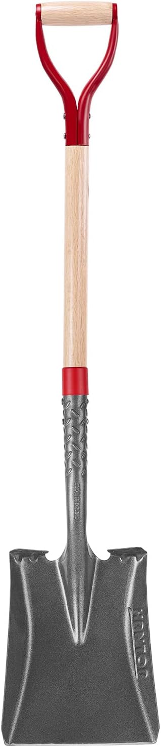HANTOP Pala de transferencia resistente Pala multifuncional Pala cuadrada Pala plana para jardinería limpieza de bordes, 43 pulgadas