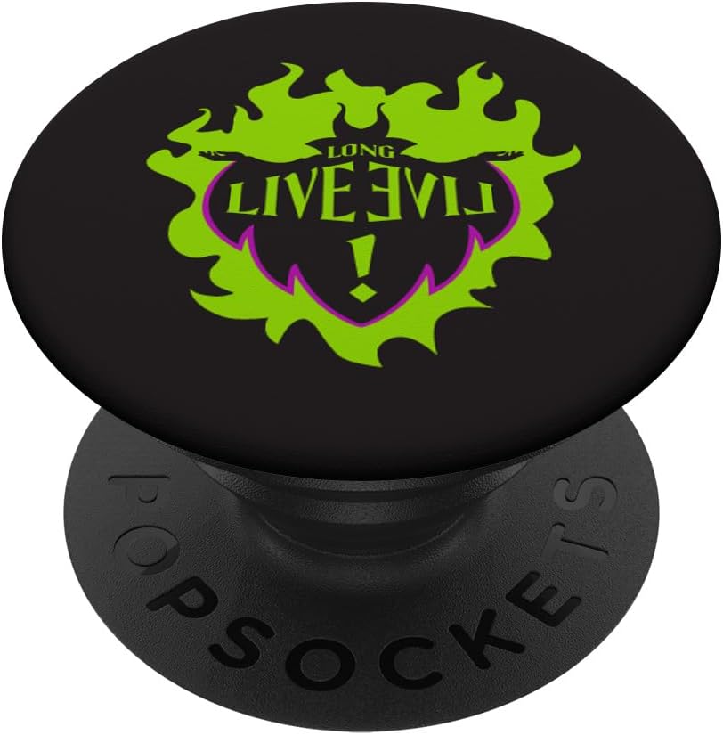 Disney Descendants Maleficent Long Live Evil – PopSockets Grip and Stand para teléfonos y tabletas, Negro