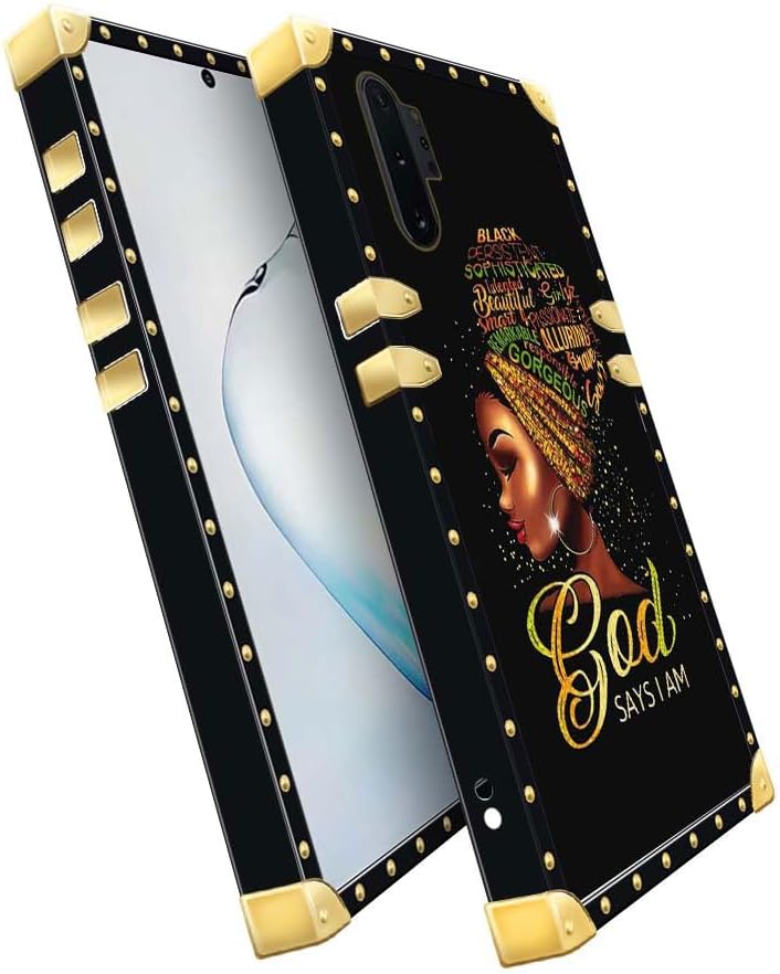 Funda compatible con Samsung Galaxy Note 10 Plus, hermosa funda dorada para niñas y mujeres, funda decorativa de lujo, de poliuretano termoplástico