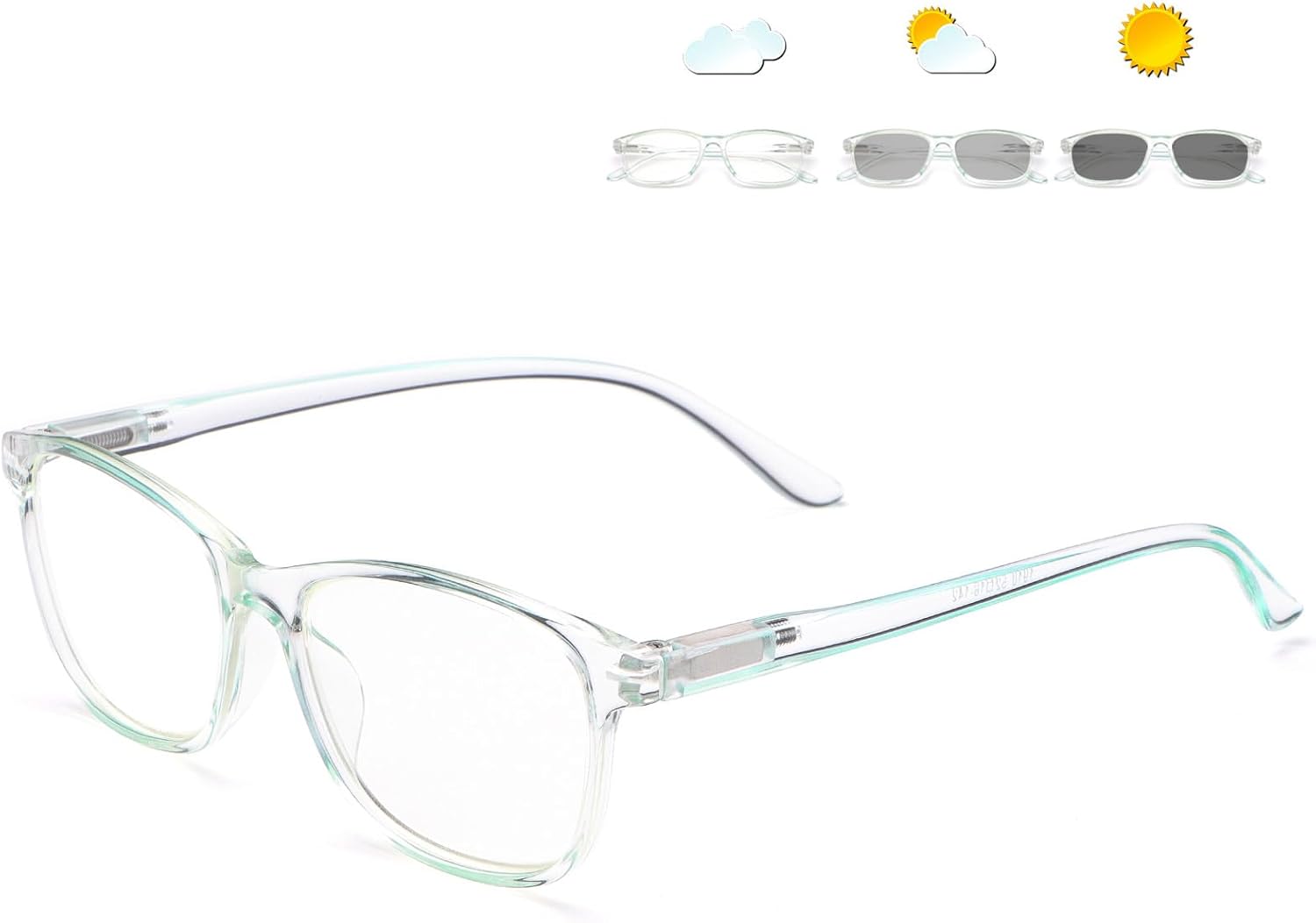 Gafas de sol fotocrómicas de transición para hombres y mujeres con bisagra de resorte miopía miopía Anit UV Gafas de sol