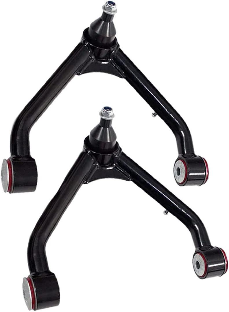 Par de brazos de control superiores delanteros con buje de poliuretano para kit de elevación de 2-4 pulgadas compatible con Silverado GMC Sierra 4X4
