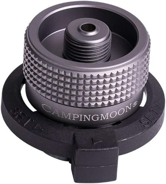 Campingmoon – Convertidor de boquilla de butano, adaptadorconector de estufa de campamento, para boquilla, tipo botella, recipiente a tornillo tipo