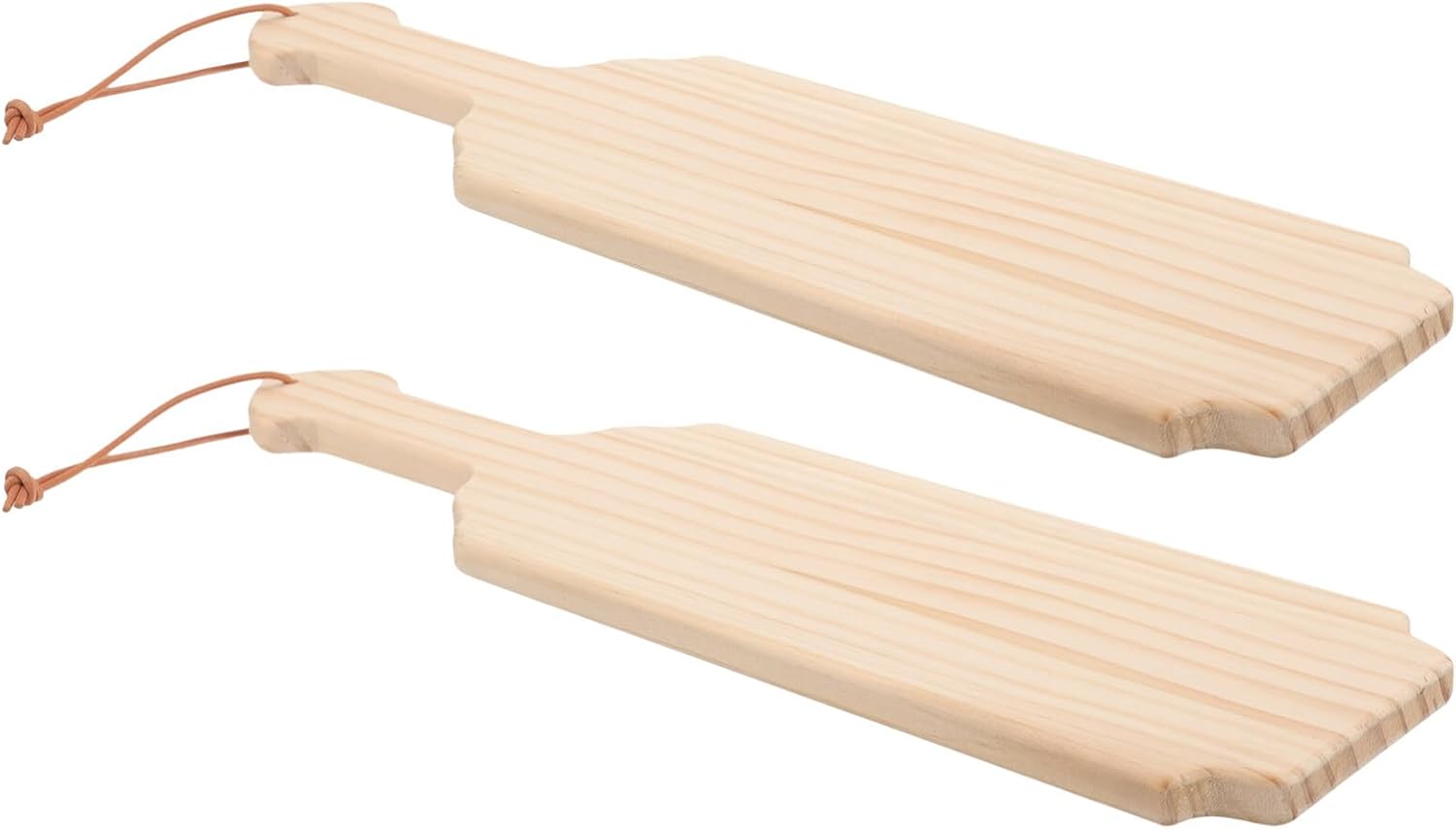 SEWACC Palas de madera sin terminar, 2 unidades, palas griegas en blanco, palas griegas en blanco, madera para manualidades de remo, proyectos de