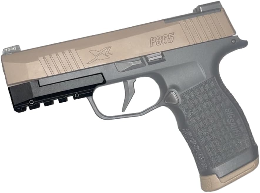 Zzhununt Adaptador de riel de aplicación Sig P365XL Picatinny de 4 ranuras para Sig P365XL Wilson Combat P365 XL Negro