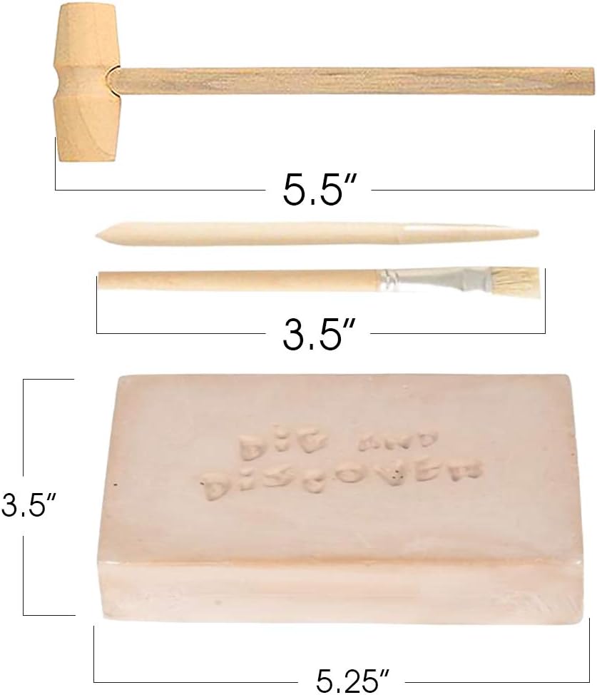ArtCreativity Kit de excavación de garra de dinosaurio para niños, juego interactivo de juguetes de excavación de fósiles de dinosaurio con