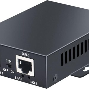 SODOLA Extensor POE de 2 puertos 10100 Mbps, repetidor POE 1 en 2 salidas para sistemas de seguridad cámara IP, amplificador PoE, refuerzo PoE, SODOLA Extensor POE de 2 puertos 10100 Mbps, repetidor POE 1 en 2 salidas para sistemas de seguridad cámara IP, amplificador PoE, refuerzo PoE,
