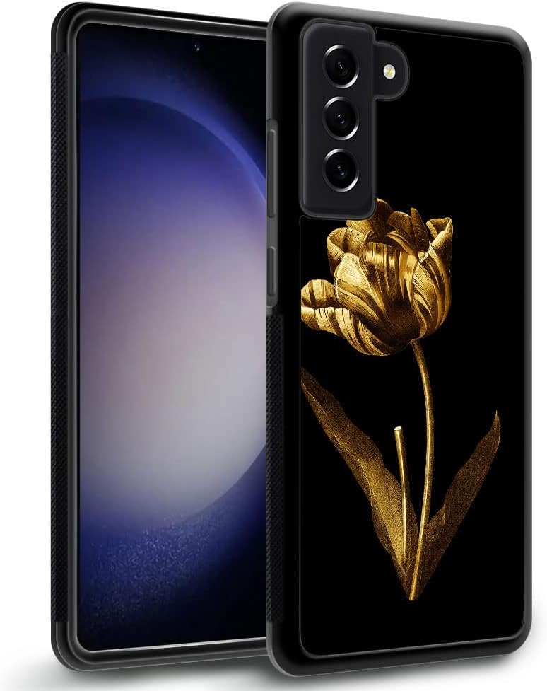 DAIZAG Funda compatible con Samsung Galaxy S23 Plus, Art Golden Rose para hombre y mujer, protección a prueba de golpes, antiarañazos, TPU para