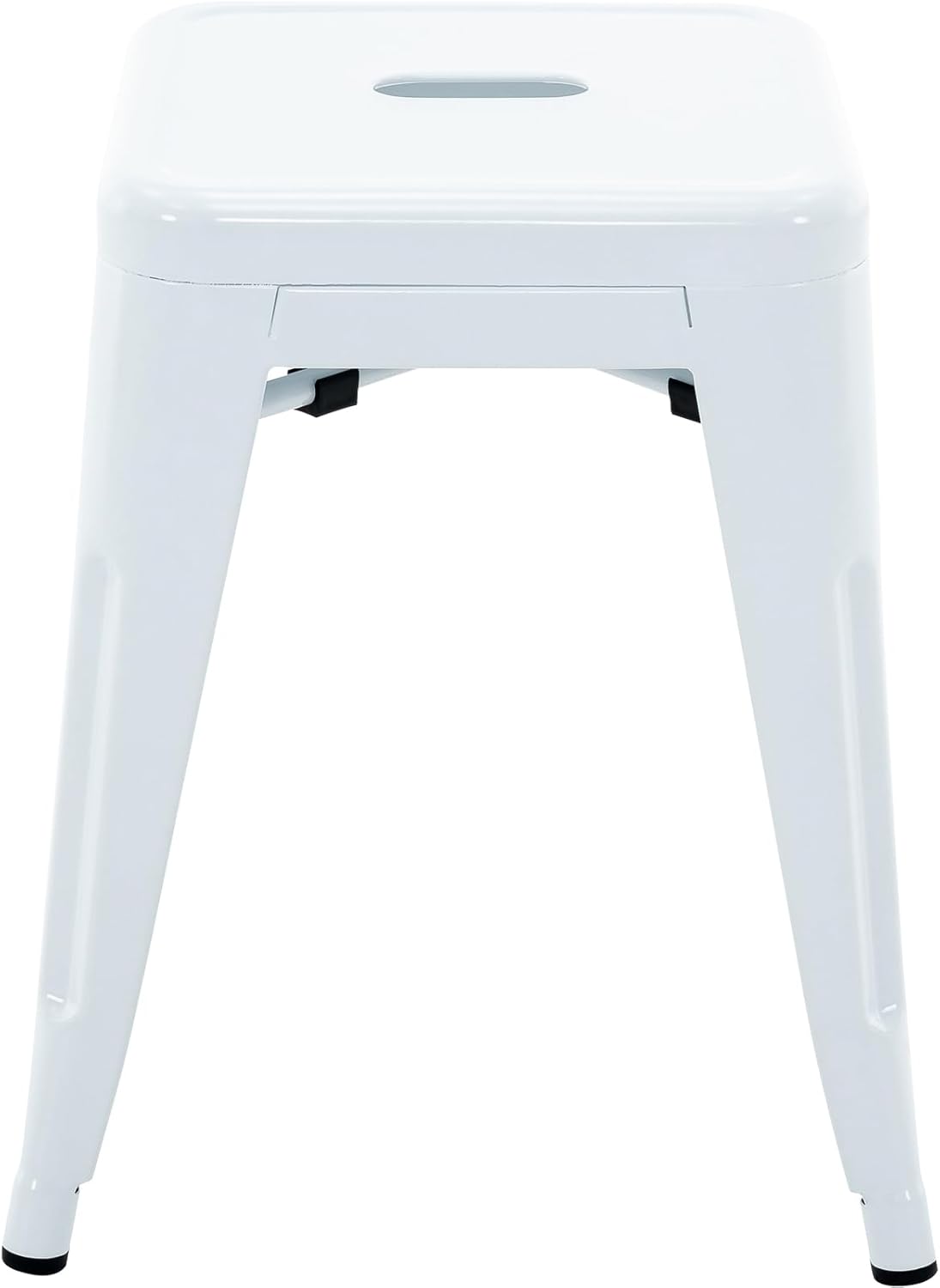 Brage Living Juego de 2 taburetes industriales de metal de 18 pulgadas, taburetes apilables para aula, sillas de comedor de metal sin espalda para