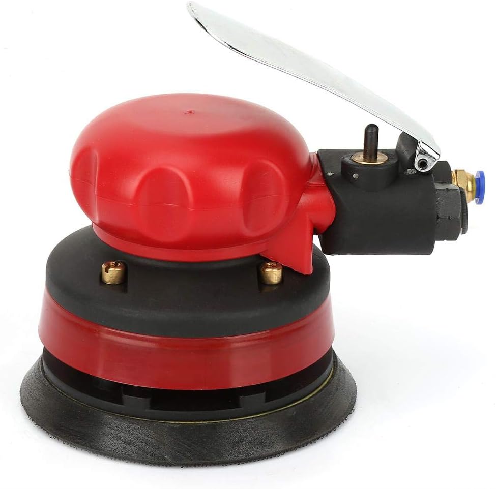Jadpes – Lijadora neumática de 5 pulgadas y 10000 rpm, lijadora orbital aleatoria de aire profesional de doble acción con kit de máquina de pulir de