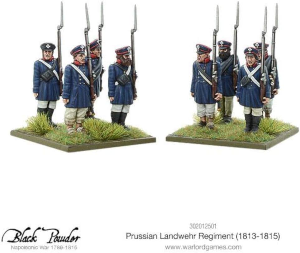 Polvo negro Prusiano Landwehr Regimiento Napoleónico Guerra 1813-1815 Kit de modelo de plástico de guerra militar 302012501