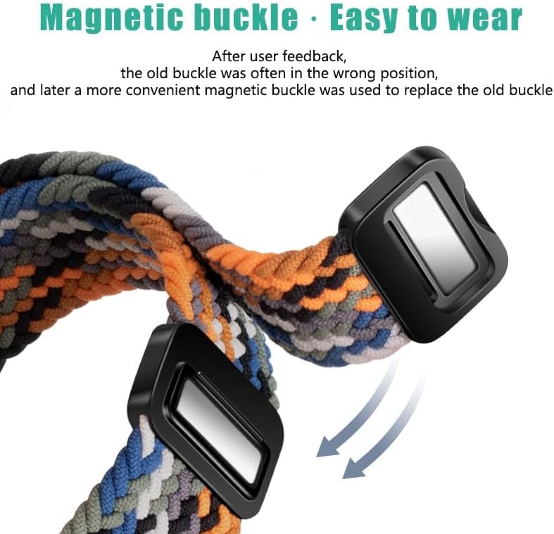 Bandas magnéticas de nailon compatibles con Samsung Galaxy Watch 6543 ProClassicSportGear S3S2 FrontierActive, correa de reloj de 0.787 in y 0.866
