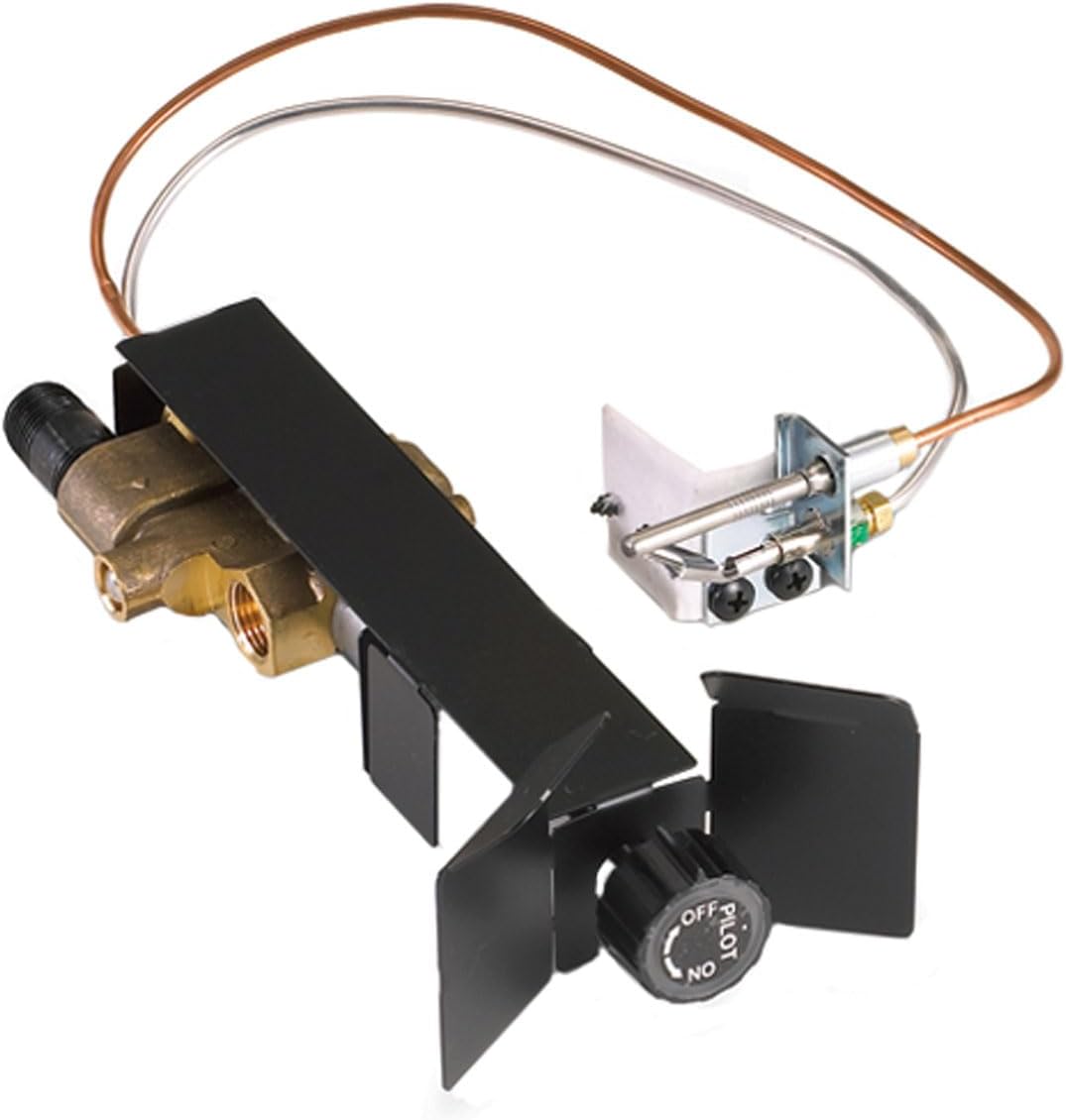 Real Fyre Quemador de chimenea de gas ventilado (G46-30), certificado ANSI, 30 pulgadas, kit piloto de seguridad de válvula SPK-26, gas natural