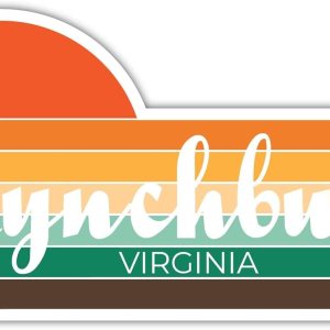 Lynchburg Virginia – Imán para nevera (4 x 2.25 pulgadas), diseño estético retro vintage de los años 70 Lynchburg Virginia – Imán para nevera (4 x 2.25 pulgadas), diseño estético retro vintage de los años 70