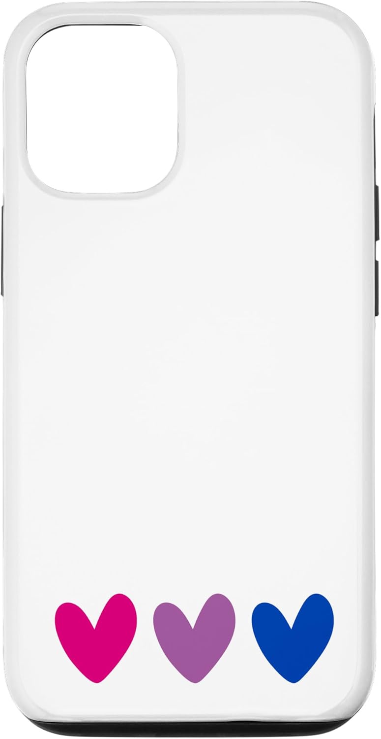 Funda para iPhone 14 Pro Bisexual Pride Flag Heart Bi Sexual LGBT Hombres Mujeres
