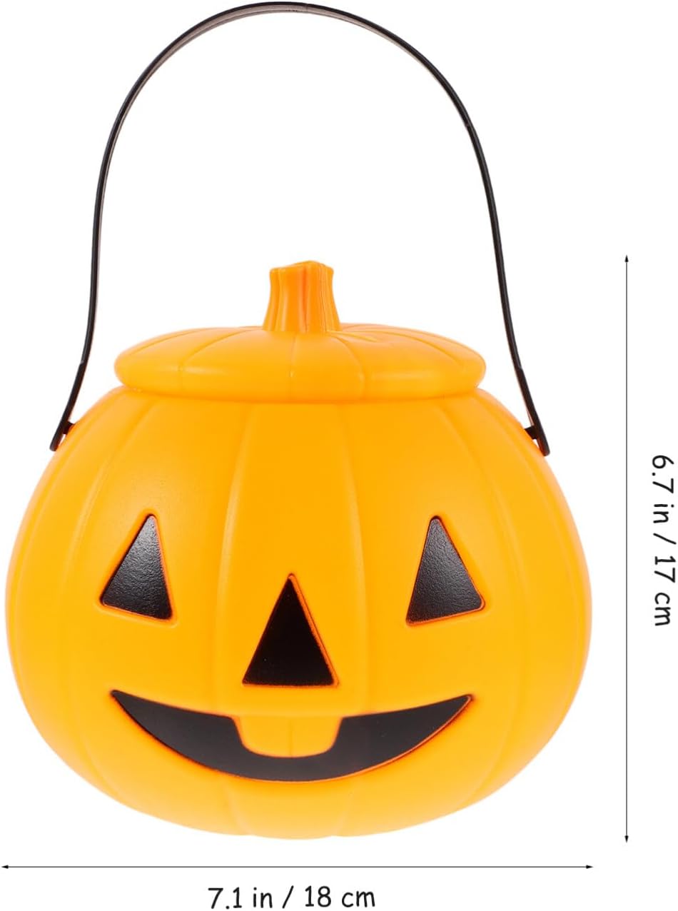 Operitacx Mini cubos de calabaza de plástico calabazas para caramelos, bolsas de caramelos, bolsas de dulces de calabaza, bolsa de dulce o truco de