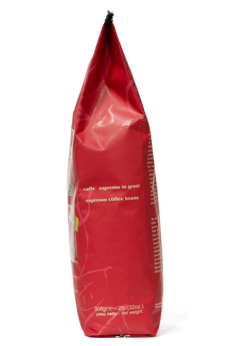 Grande Italia Espresso lote pequeño tostado artesanal original, tostado medio (bolsa de 2 libras, paquete de 2)