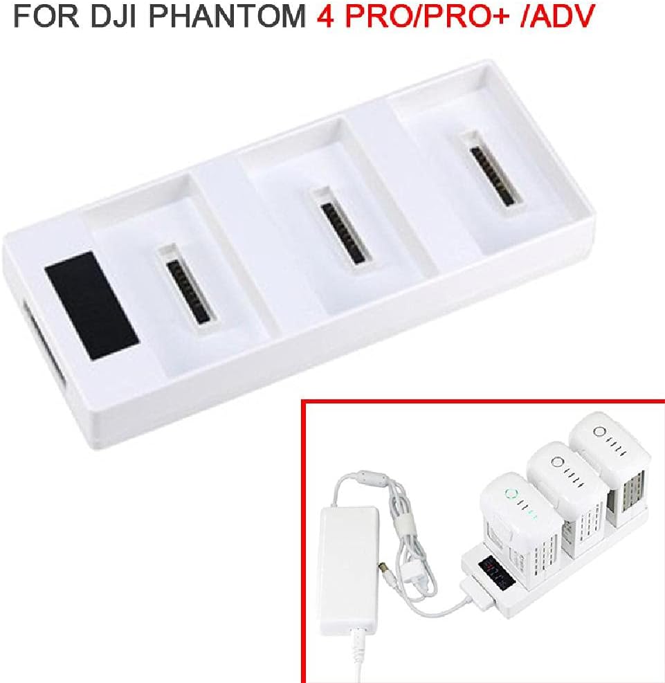 MOOKEENONE 1* 3-Port Cargador de batería de carga rápida Base Adaptador de base para DJI Phantom 4 ProAdvPro+
