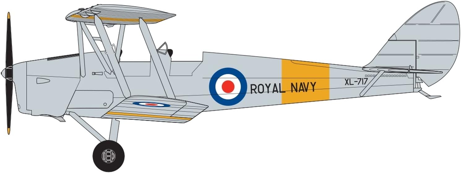Airfix De Havilland DH.82a Tiger Moth 172 Kit de modelo de plástico de aviación militar A02106