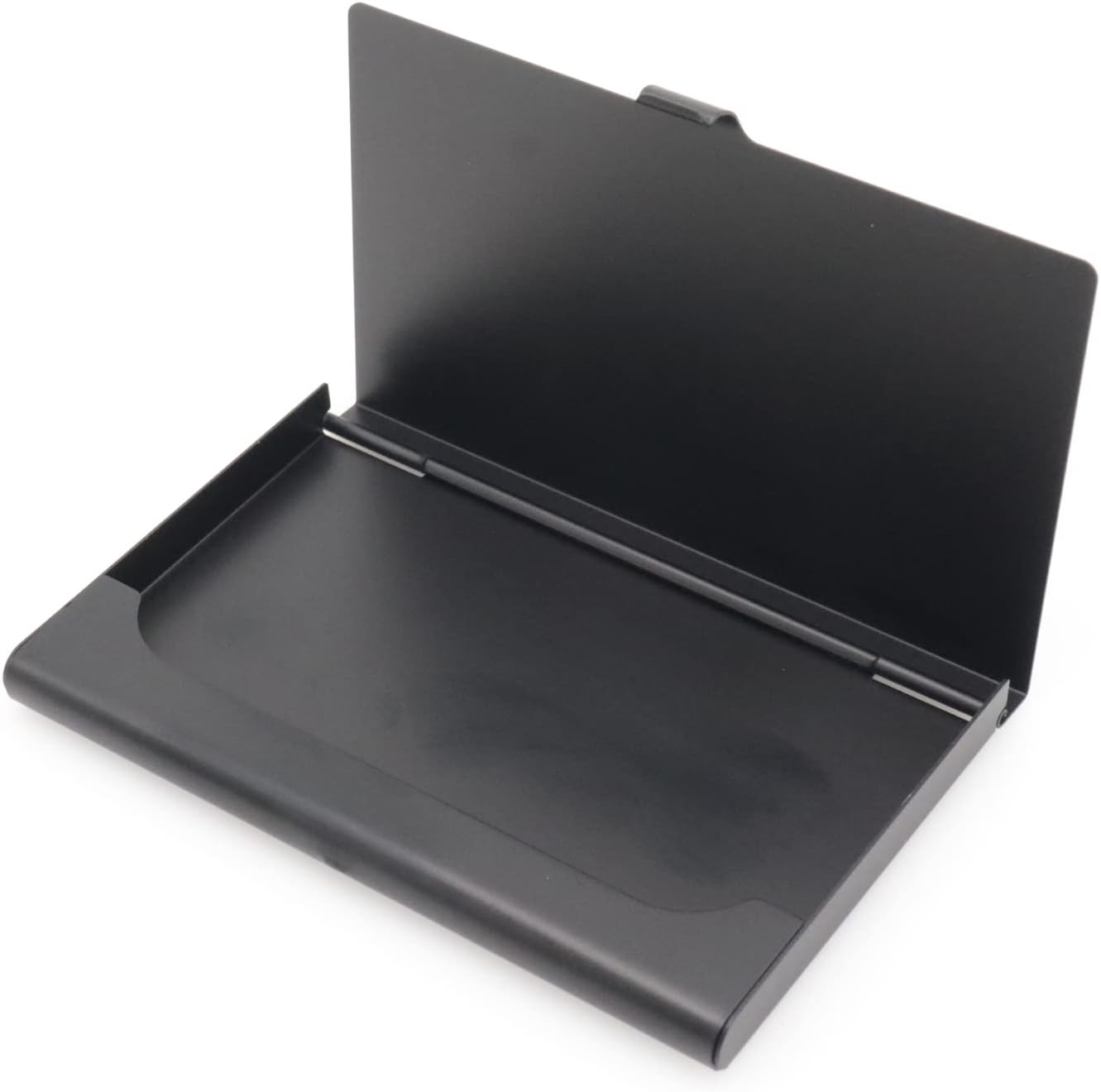 Joyangy Paquete de 2 tarjeteros de metal dorado, funda para tarjetas de visita de aleación de aluminio, funda abatible de bolsillo delgado,