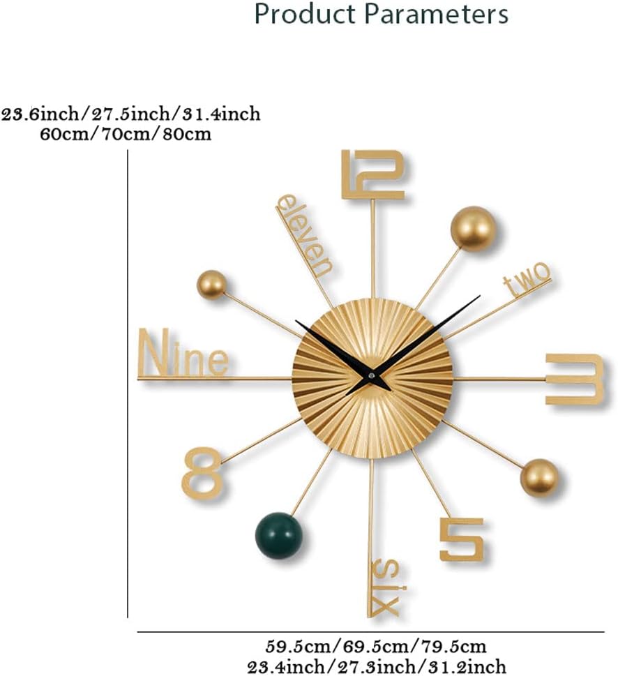 Reloj de pared moderno reloj de pared plisado ondulado diseño de cara reloj creativo de metal decorativo silencioso sin tictac funciona con pilas