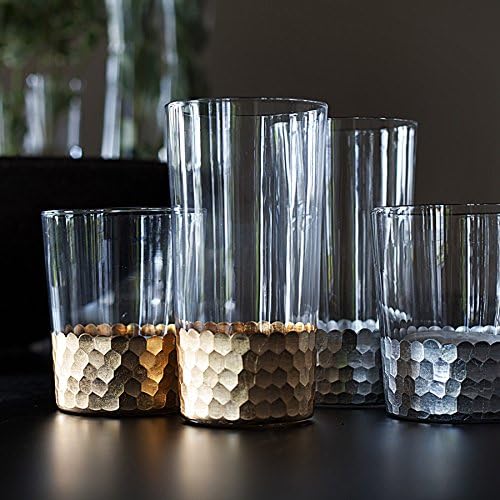Hosley Argea – Florero de cristal floral de 6.25 pulgadas de alto, color plateado, ideal también como farol LED de artefacto para regalo para bodas,