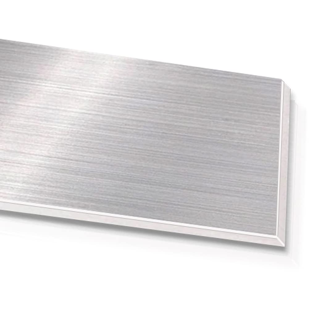 Barra plana de acero inoxidable 304, calibre 16 (0.059 in) × 1.2 x 12 pulgadas, 1 unidad, hoja de acero de aleta cepillado, placa de acero de