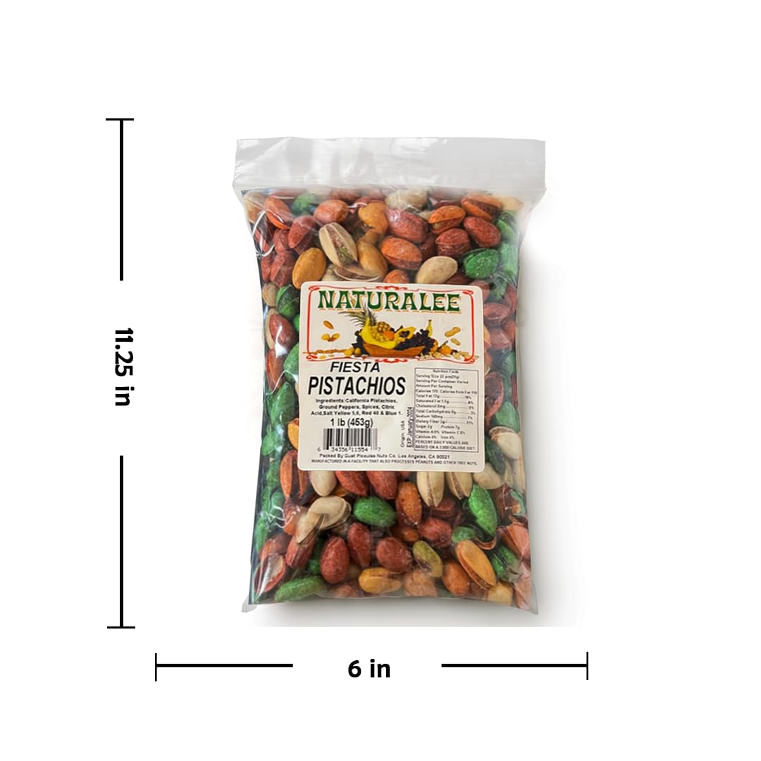 Naturalee Pistachos 1 lb – Paquete Fiesta – Premium, Alto Proteína – Saborea el sabor y luego abre