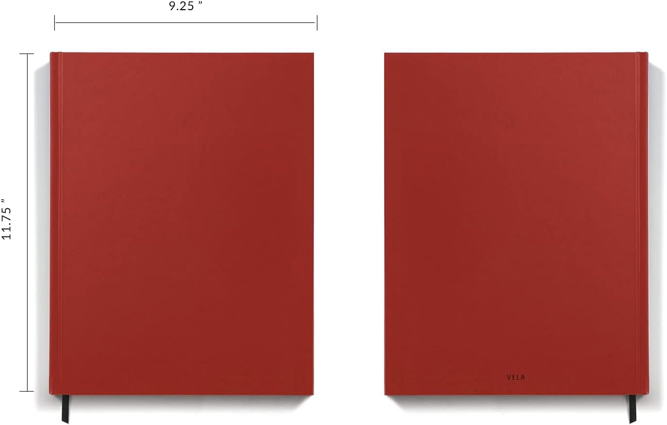 Vela Sciences S7R-D ProCover – Cuaderno de laboratorio expandido, 9.25 x 11.75 pulgadas (9.3 x 11.8 in), 144 páginas, cuero sintético rojo,