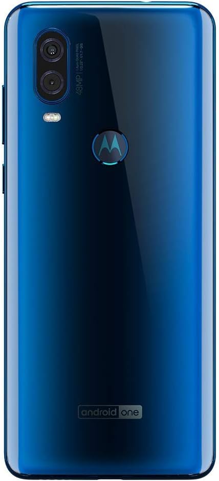 Motorola One Vision XT1970-2 Teléfono GSM desbloqueado con cámara dual de 48MP y 5MP – gradiente de zafiro