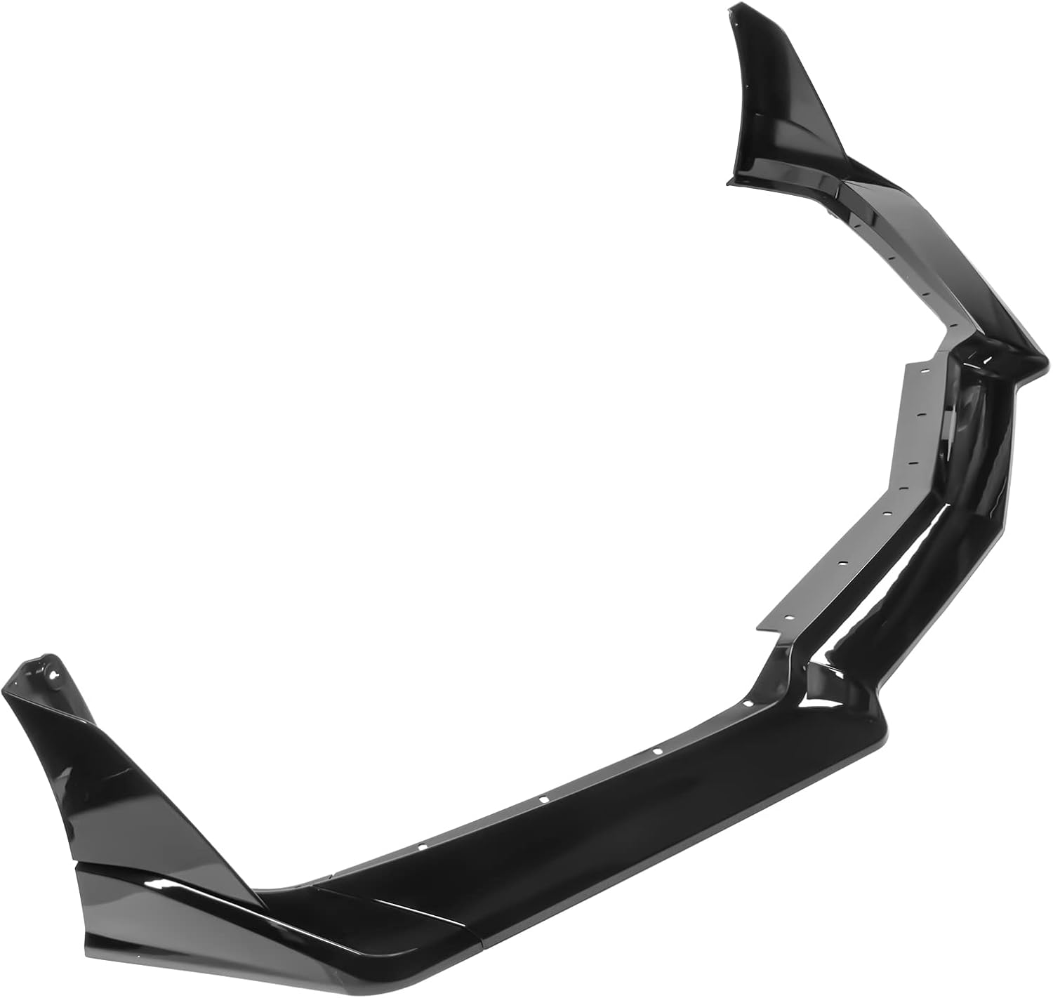 IKON MOTORSPORTS Borde de parachoques delantero compatible con Chevrolet Corvette 2020-2024, ZR1 estilo ABS brillante negro cenefa alerón divisor