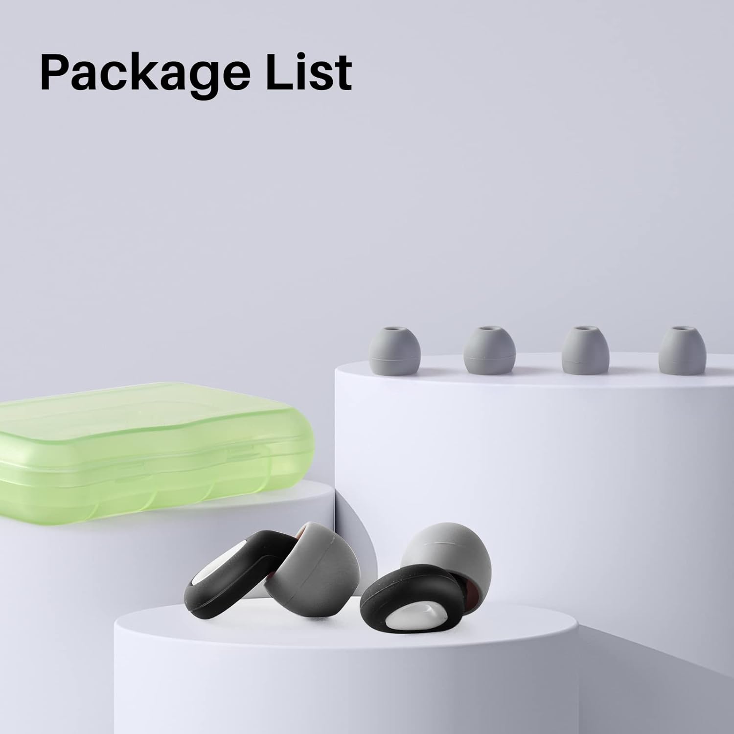 Tapones para los oídos para dormir, con cancelación de ruido, reutilizables, de silicona suave, con bloqueo de ronquidos, con estuche de