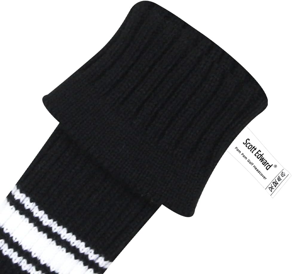 Scott Edward 1 unids Golf Head Cover Knit para conductor Madera Fairway Madera Híbrido con Rotación Número Etiquetas Número Etiquetas