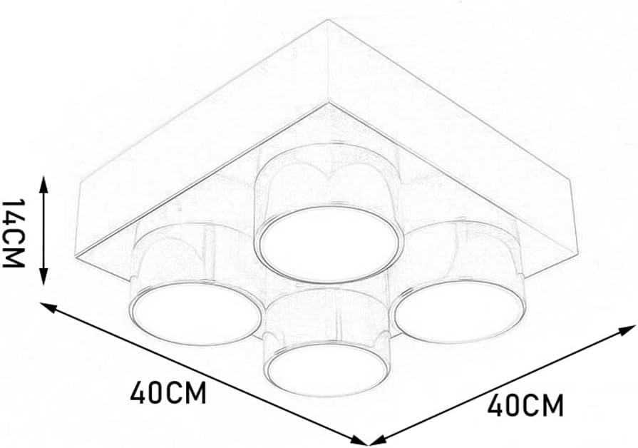 Lámpara de techo moderna para niños para habitación de niños, accesorio de iluminación de techo de montaje empotrado, colorido bloque de acrílico