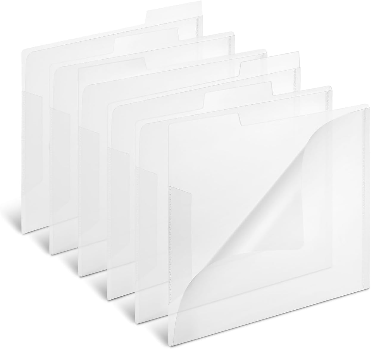Staples – fólders translúcidas para varios archivos, paquete de 6 unidades, Transparente