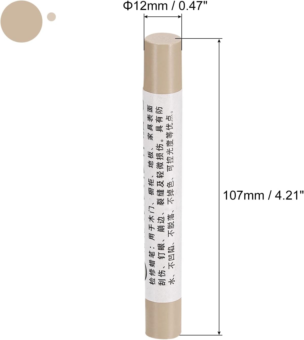 uxcell Lápices de reparación de muebles, 5 unidades, barra de relleno de cera de madera, marcadores de muebles para retoque, para agujeros de