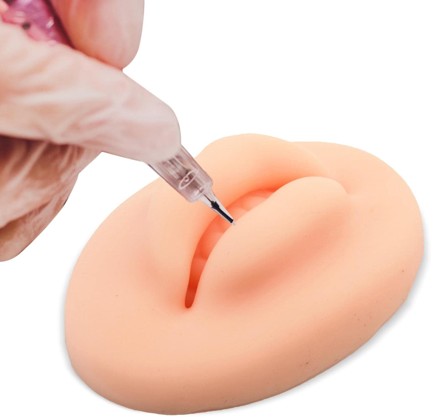 Modelo de labios de silicona, modelo de boca de silicona suave 3D, piel de práctica de silicona flexible, modelo de labios falsos de silicona para