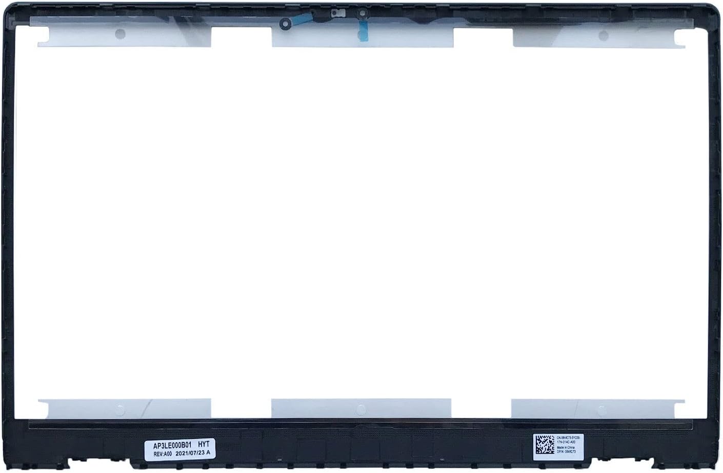 Reemplazo portátil LCD contraportada superior tapa trasera con bisagras y marco bisel frontal para Dell Inspiron 15 3510 3511 3515 00WPN8 0WPN8