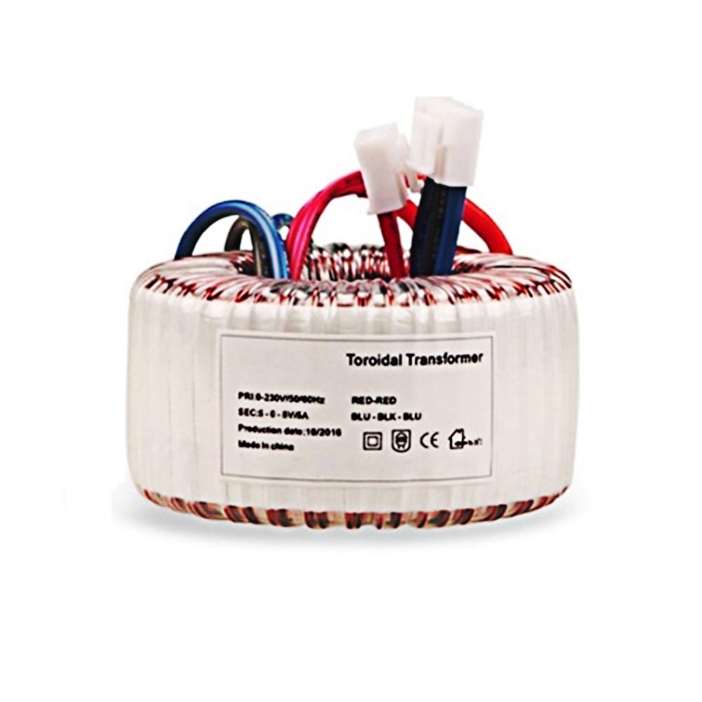 ATO Transformador toroidal de 50 VA, amplificador de transformador toroidal estable monofásico, 120 V a 2 x 24 V, transformadores toroidales de