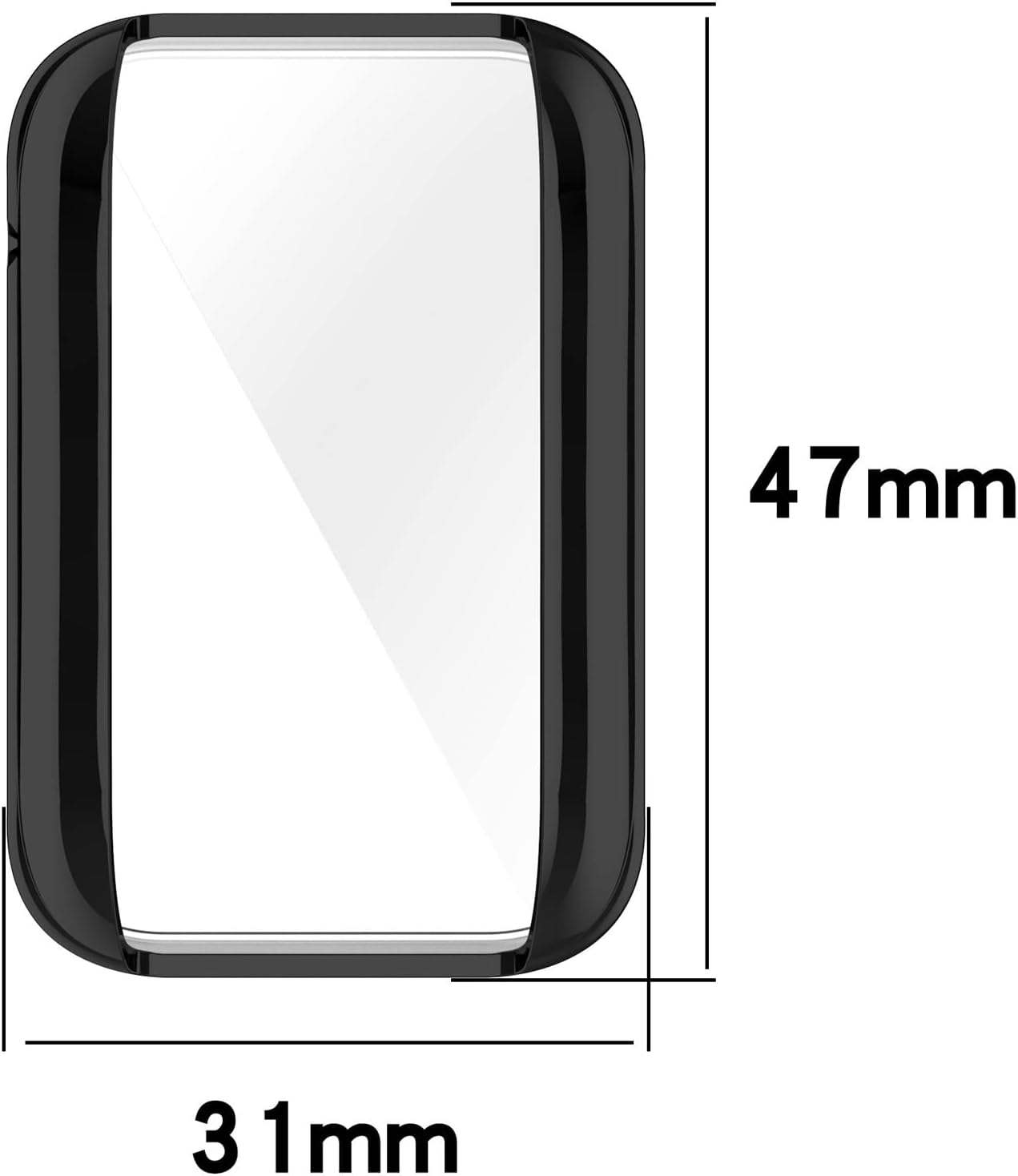 MOTONG Funda compatible con Xiaomi MI Band 7 Pro – Funda protectora de TPU de cobertura completa compatible con Xiaomi MI Band 7 Pro (negro TPU)