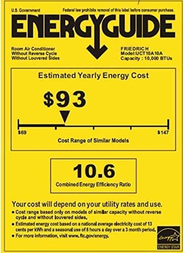 Friedrich Serie Uni-Fit UCT10A10A – Aire acondicionado de pared, 9,800 BTU, 115 V, ENERGY STAR