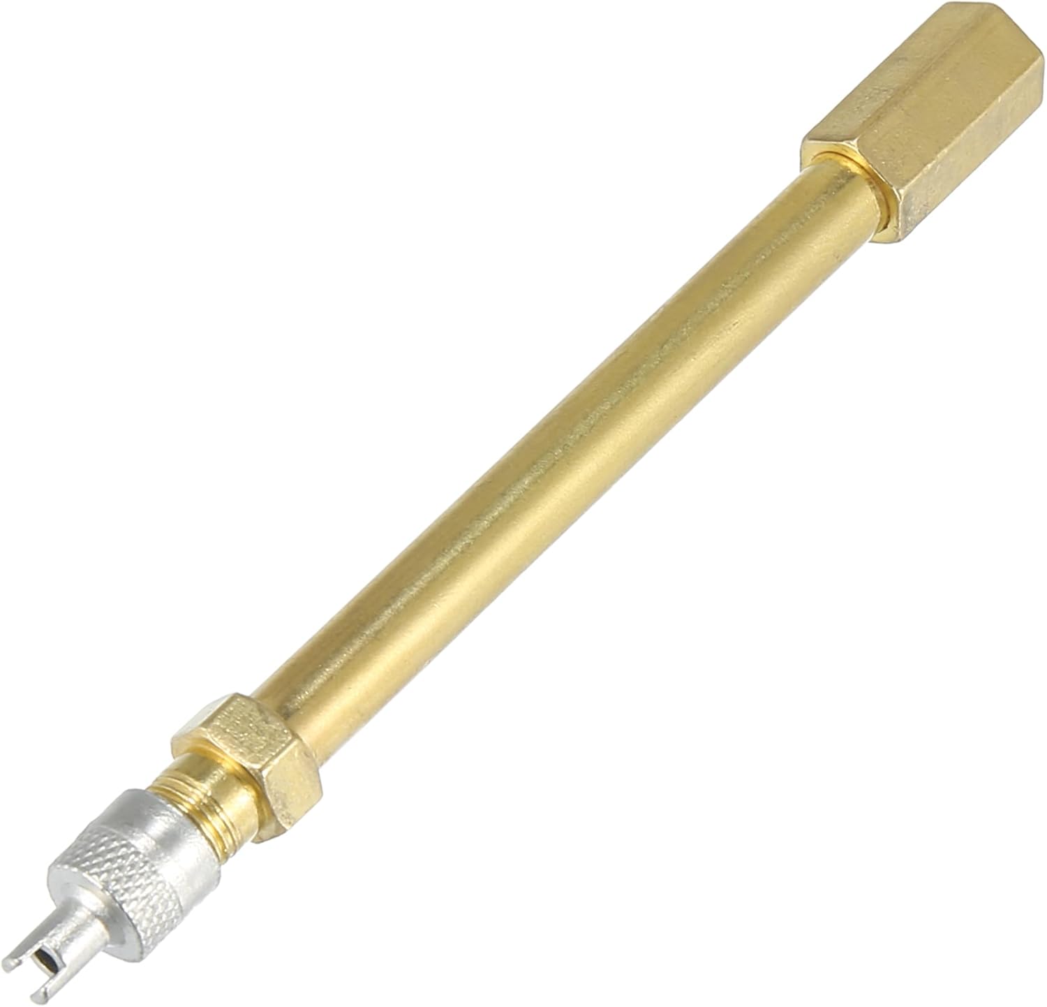 X AUTOHAUX Adaptador de extensión de válvula de neumático automático de latón de 3.937 in3.94 pulgadas de largo, extensor de vástago de neumático de
