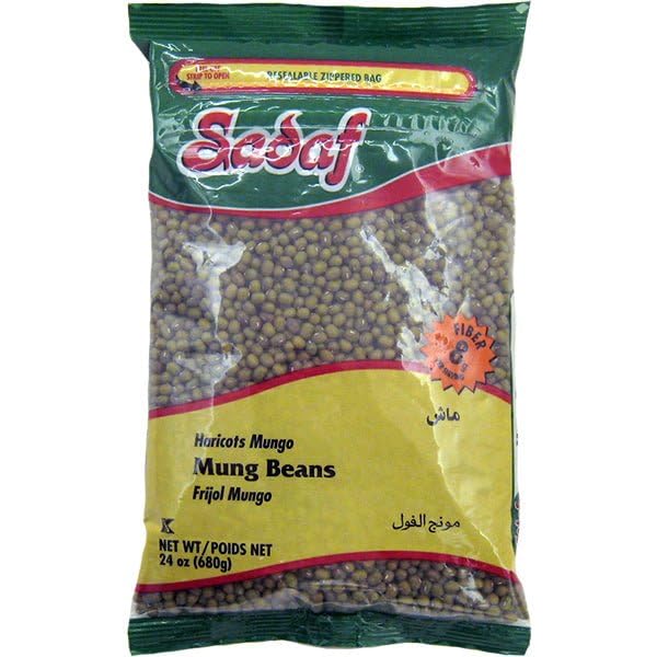 Sadaf Frijoles Mungos – 24 onzas – Frijoles Mungos verdes enteros para brotar y cocinar – Green Gram Maash – Natural, vegano, kosher – Producto de
