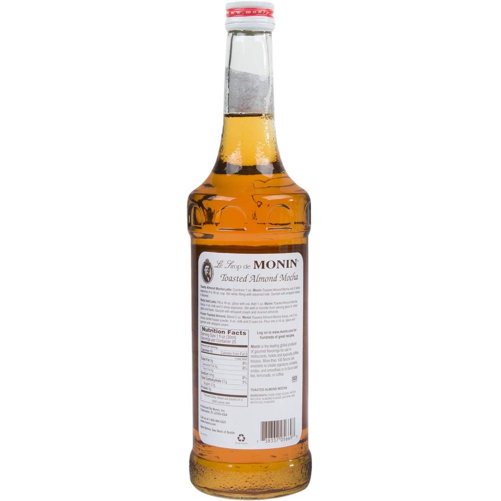 Monin Jarabe de moca de almendras tostadas 750ML