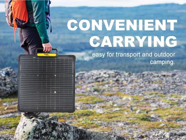 Togo POWER Paneles solares portátiles de 100 W, kit de panel solar IP65 plegable impermeable para JackeryBLUETTITOGO PowerECOFLOW, cargador de