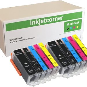 Inkjetcorner Cartuchos de tinta compatibles de repuesto para uso con iX6820 MX920 MG5620 MG6620 MG6600 iP7220 (2 grandes negros 2 negros pequeños 2 Inkjetcorner Cartuchos de tinta compatibles de repuesto para uso con iX6820 MX920 MG5620 MG6620 MG6600 iP7220 (2 grandes negros 2 negros pequeños 2