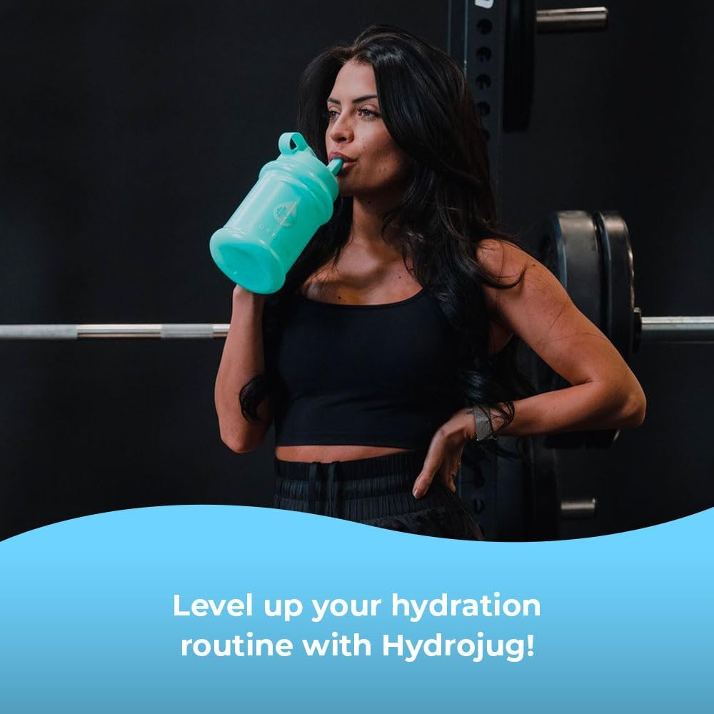 HydroJug Botella de agua de 32 onzas  Jarra recargable reutilizable con asa de transporte  Garantía a prueba de fugas  Ideal para hidratación sobre